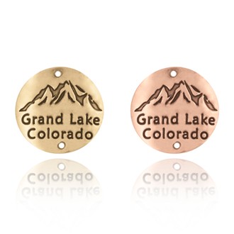 Grand Lake CO with Mountains Hiking Medallion