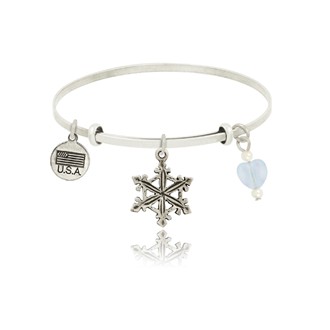 Snowflake Adjustable Bangle Bracelet